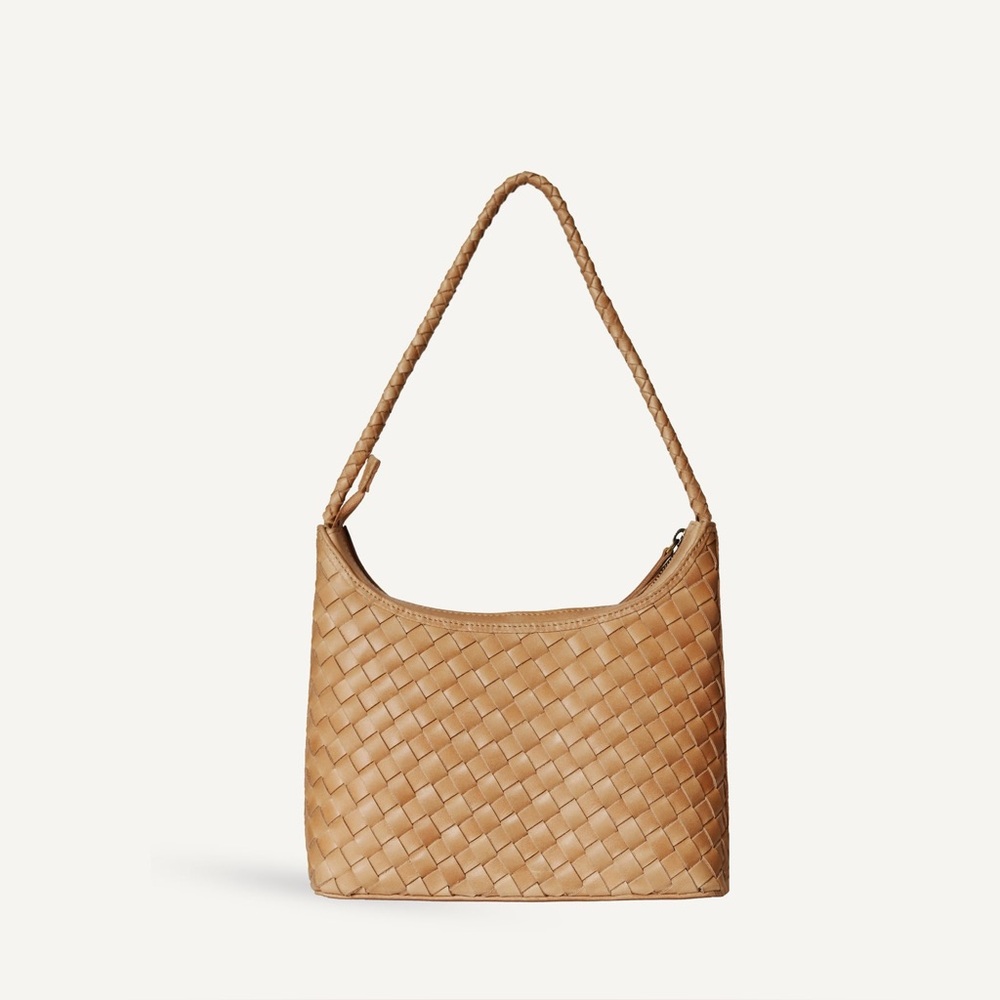 Bembien Marni Bag Small Woven Leather Shoulder Bag Caramel Braided Strap